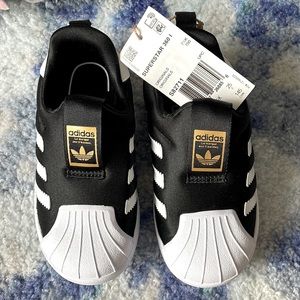 Adidas superstar 360 toddler black and white size 8k